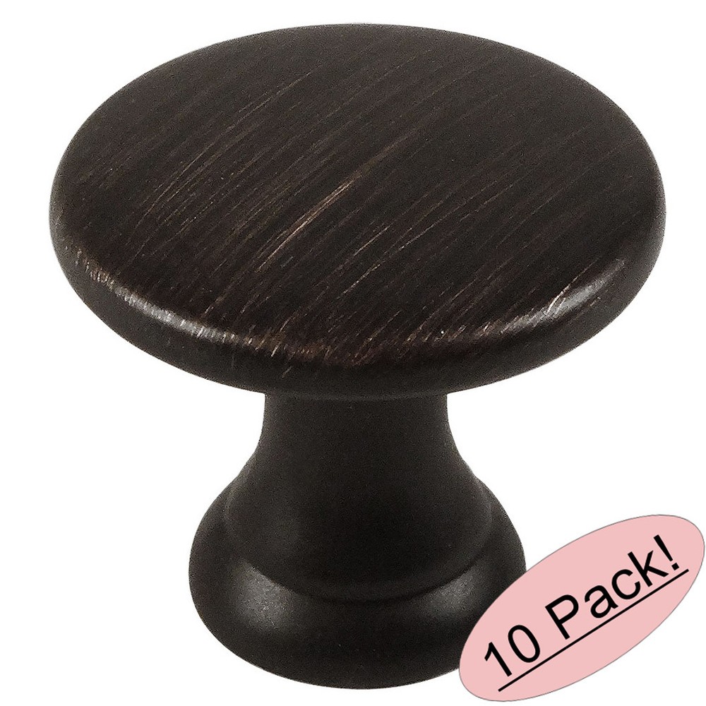 *10 Pack* Cosmas Cabinet Hardware Oil Rubbed Bronze Round Knobs #4545ORB
