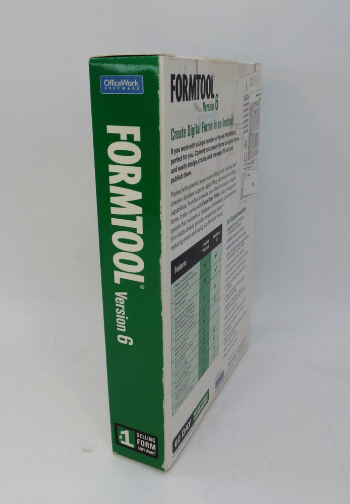 OfficeWork Formtool Version 6 Computer Software Windows XP Vista 7