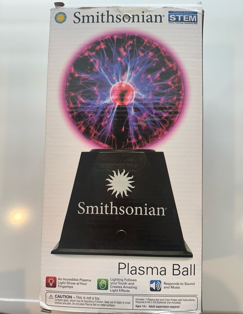 Smithsonian12" High Plastic Plasma Ball Battery Operated.