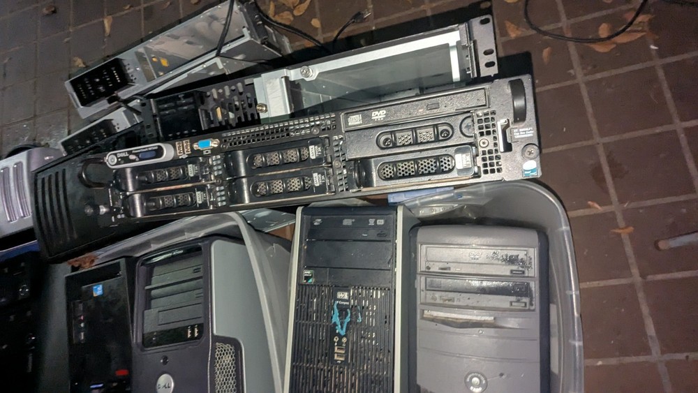 As-is* Large Computer Electronics Lot Desktop, Monitors Etc. *Local Pickup Only*