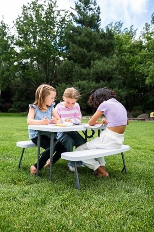 Compact Portable Picnic Table – Foldable Space-Saving Design with Locking Kids