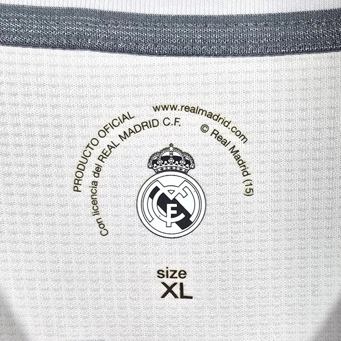 Real Madrid Soccer Jersey CF 11 Bale Men XL White Fly Emirates Short Sleeve