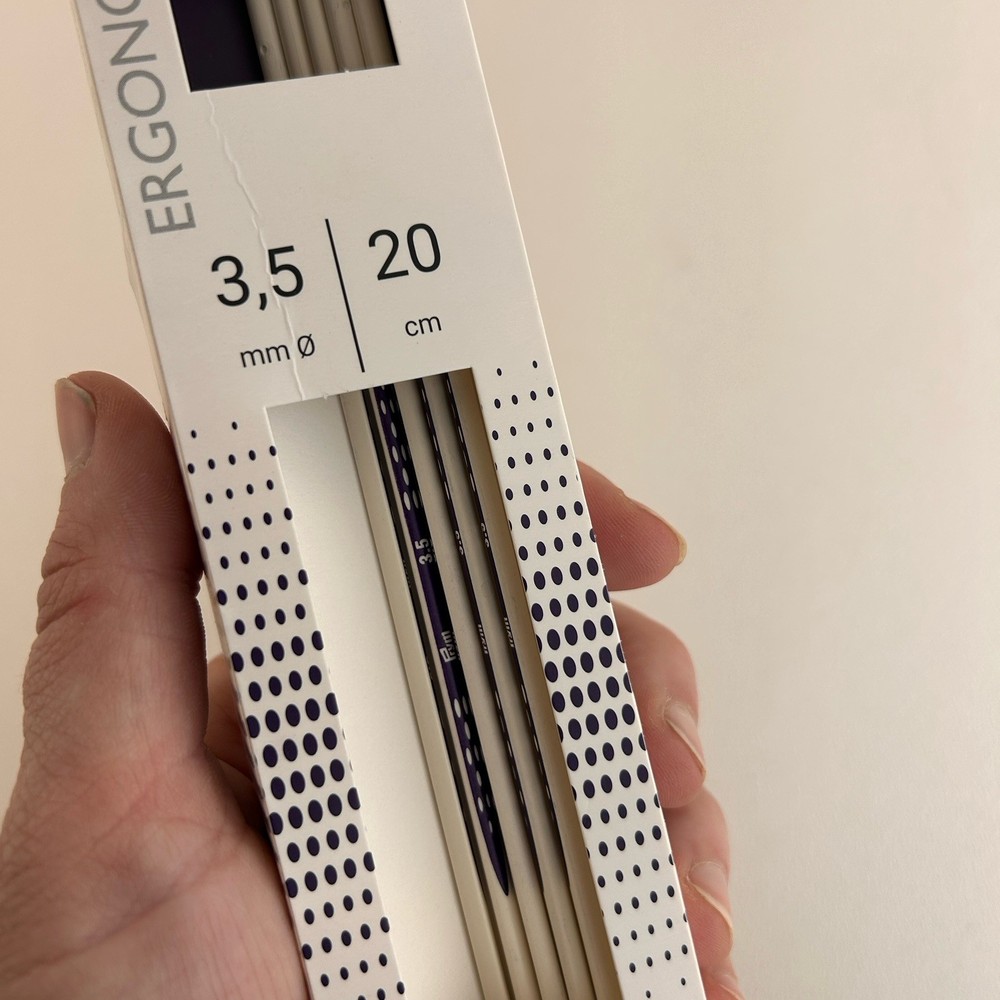 Prym Double Point Knitting Needles Ergonomics 20 cm Stärken 3,5 mm Triangular