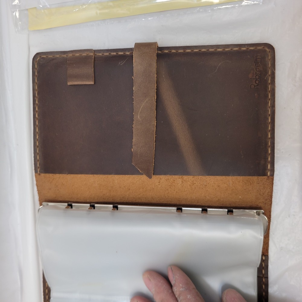 Robrasing Writing notes Notebook sketchbook Diary Notepad leather brown