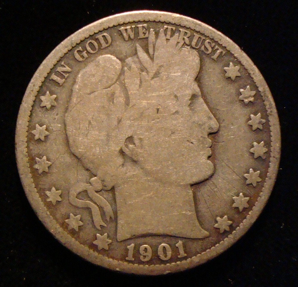 1901-S Barber Half dollar