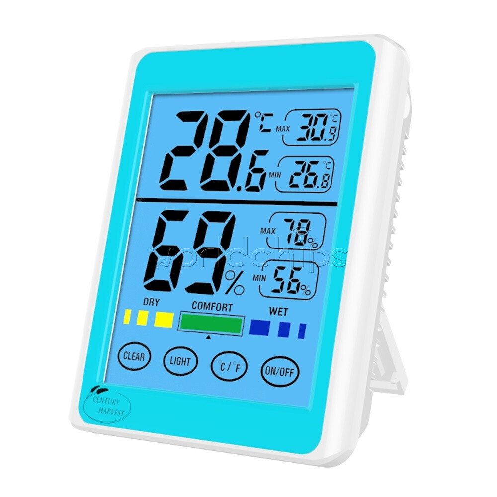 Touch Screen Wireless Digital Thermometer Hygrometer Temperature Humidity Meter