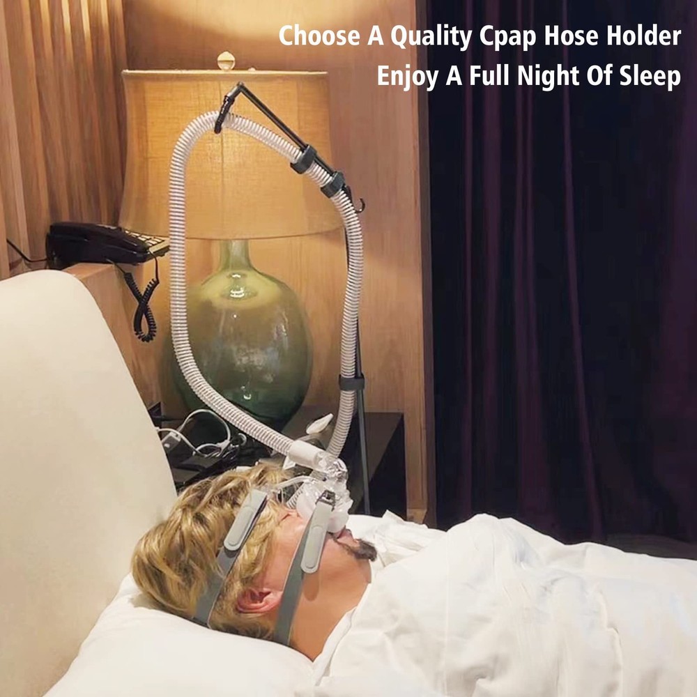 LONYEON CPAP Hose Holder - Hanger Triangle Base-Height Fixed, Black