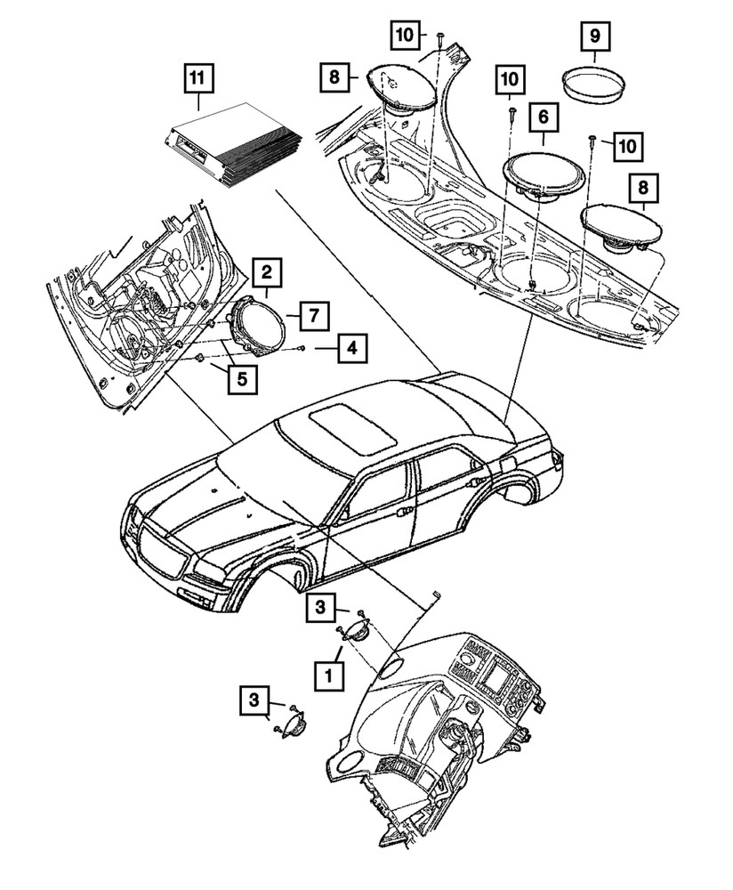 Genuine Mopar Sub Woofer Speaker 5035120AH