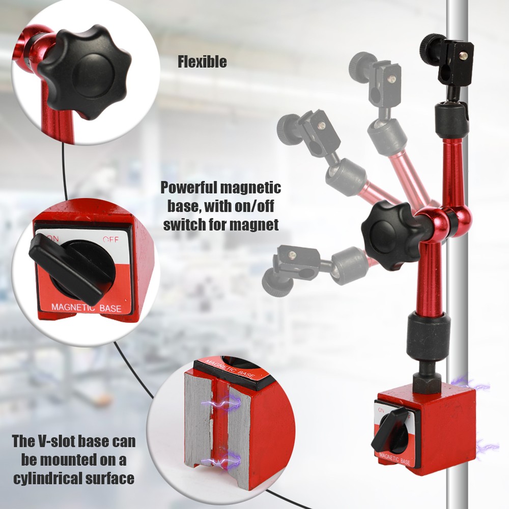 Zinc Alloy Mini Flexible Magnetic Base Holder Bracket Tool For Leverage SQOA