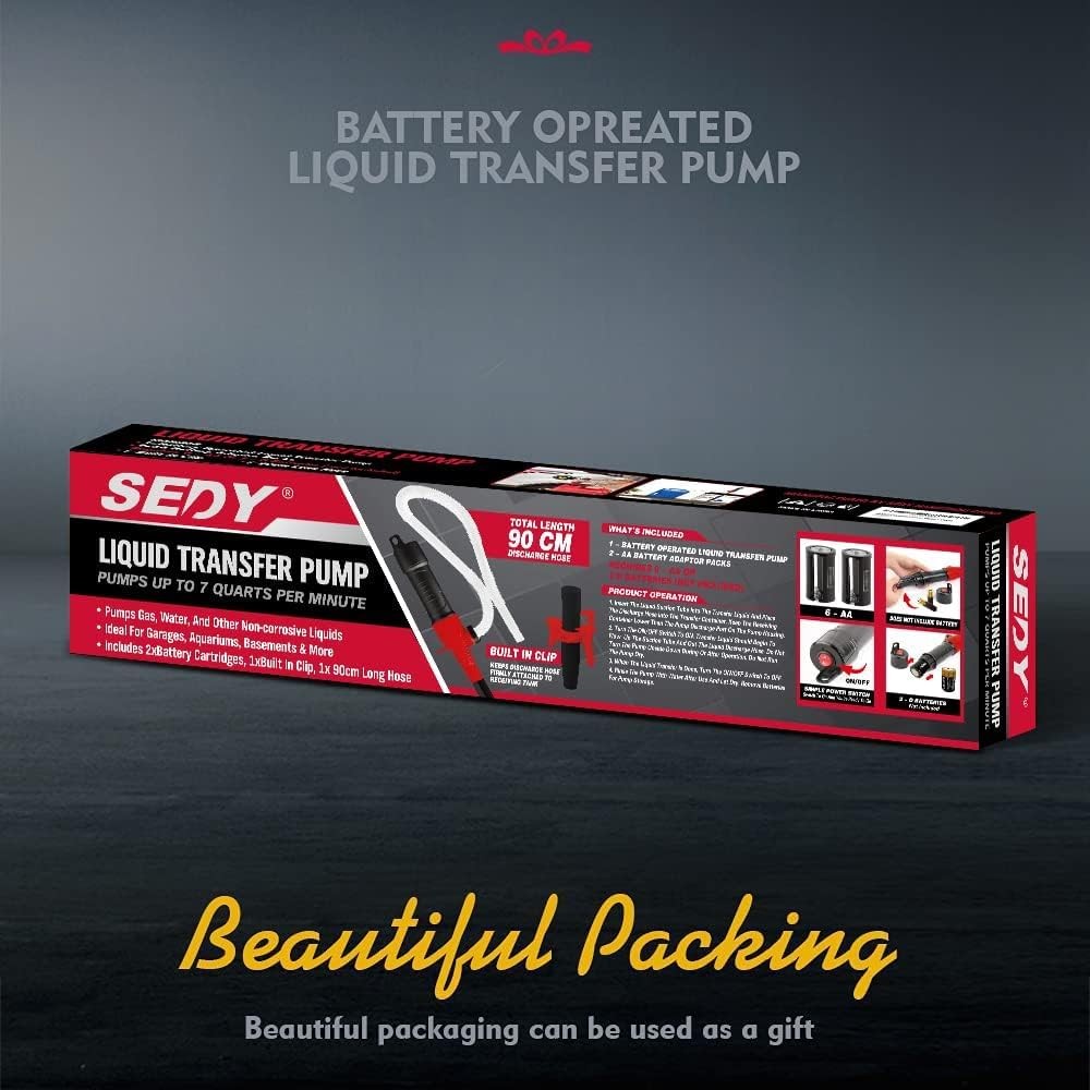 SEDY Electric Hand Pump, Portable Battery Powered Transfer Multi-Use...