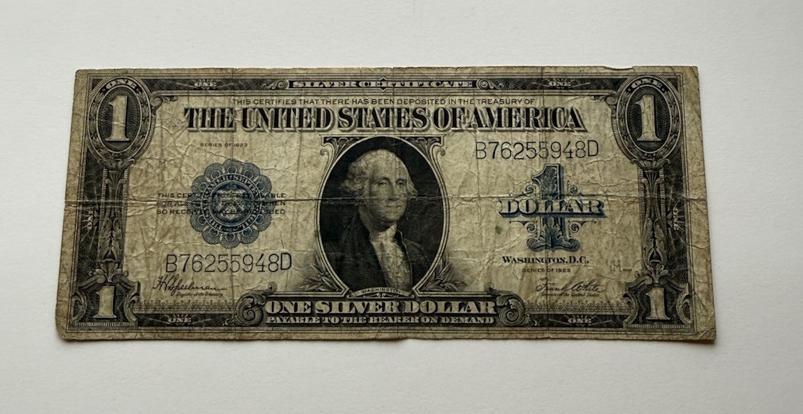 1923 $1 One Dollar Silver Certificate Horse Blanket Note - Large Size Circulated