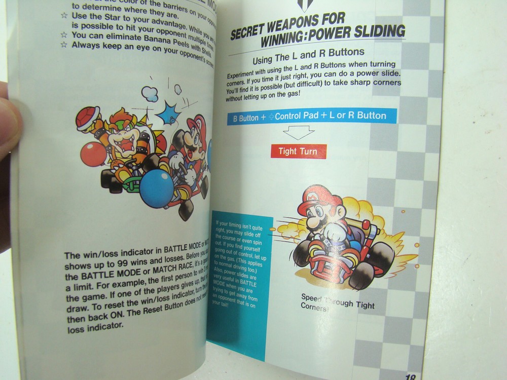 SUPER MARIO KART Instruction Booklet - Super Nintendo