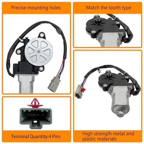 4 pins Front Left Driver Side Power Window Motor Compatible with Acura Integra