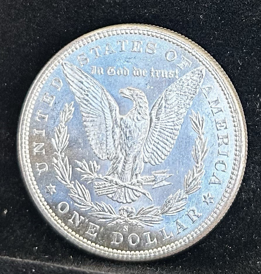 1881-S MORGAN SILVER DOLLAR, BU, STUNNING Example
