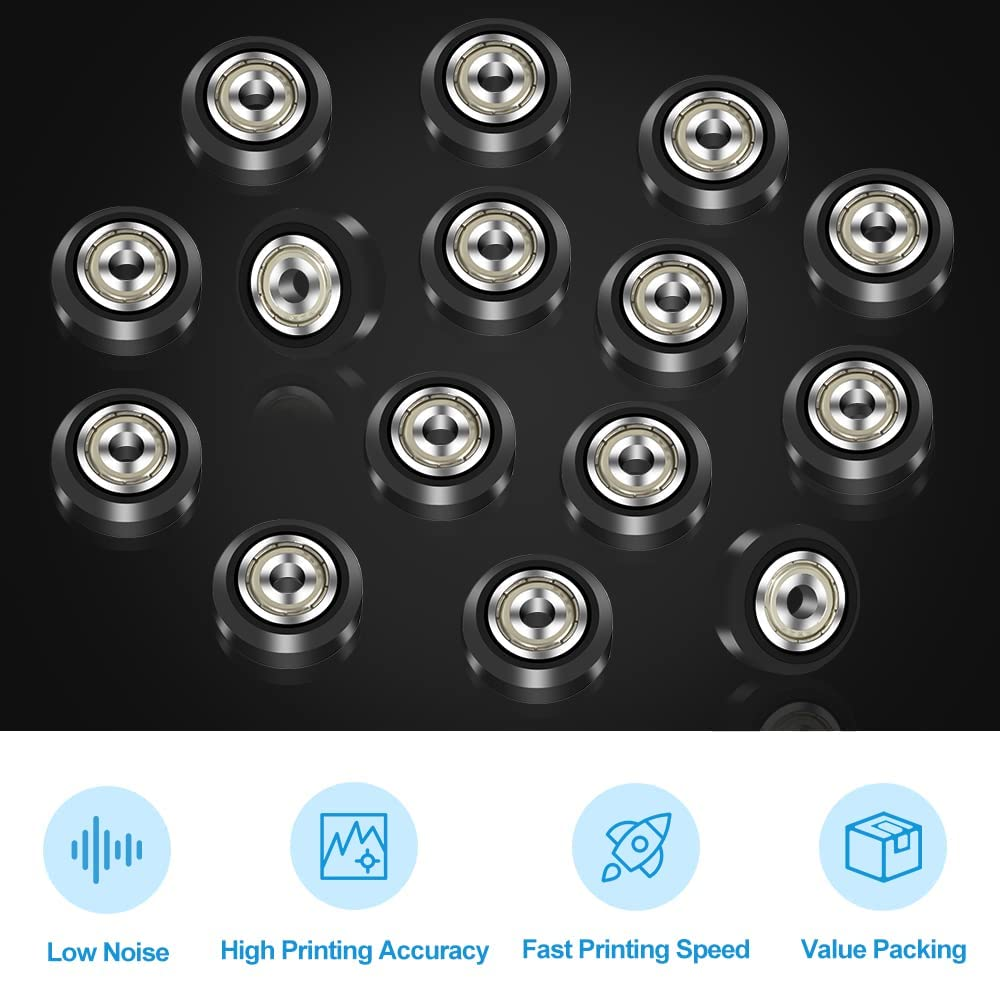 Official Creality 3D Printer Ender 3 Wheel, 3D Printer POM Wheel Plastic Pulley