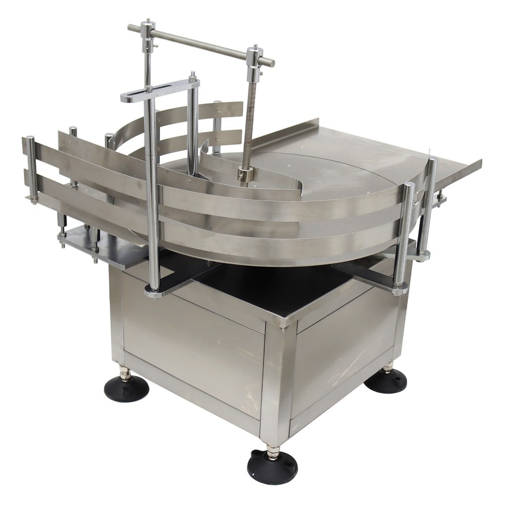Round Bottle Unscrambler Turn Rotary Accumulation Table for Sorting23.62"Desktop