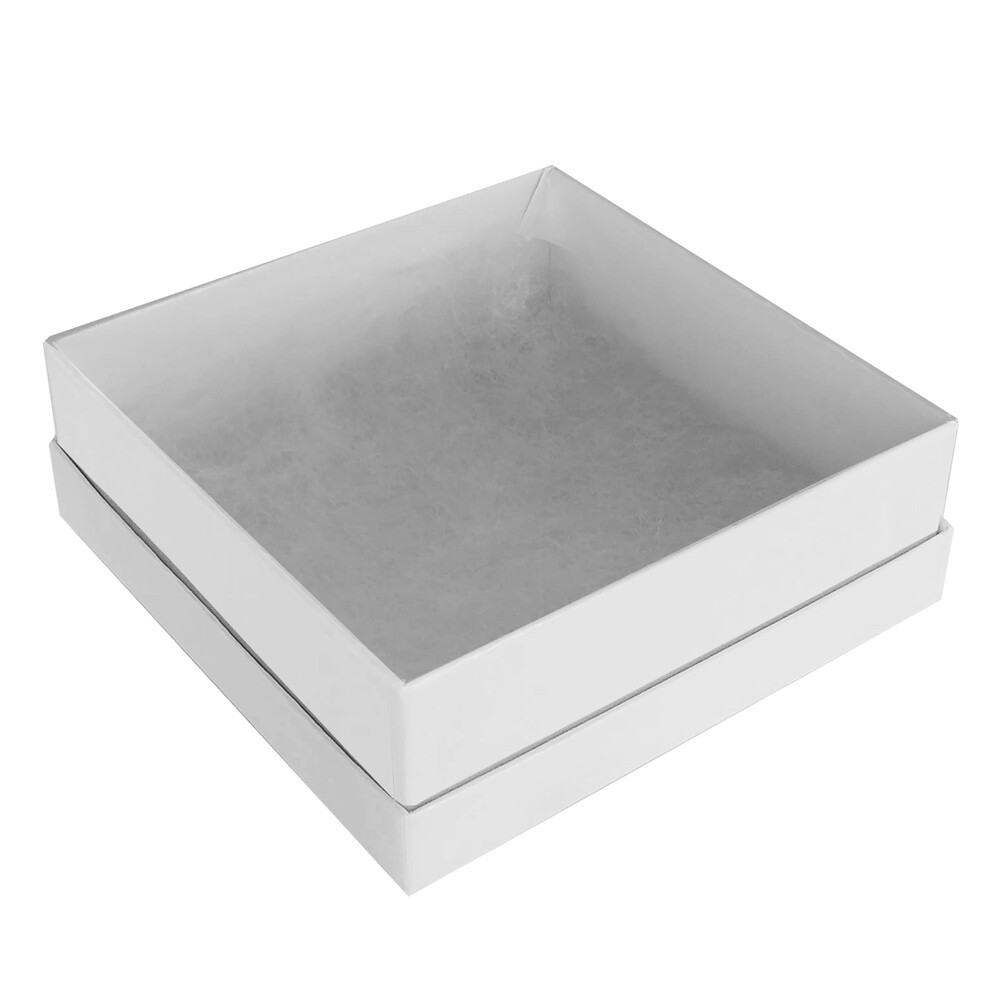 Glossy White Cotton Filled Gift Boxes Jewelry Cardboard Box Lots of 100~200~500