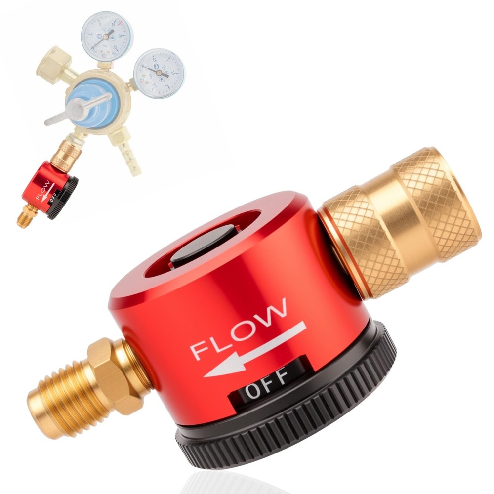 Upgraded Nitrogen Purge Tool with & Brazing Modes, 1/4" Flare ‎red