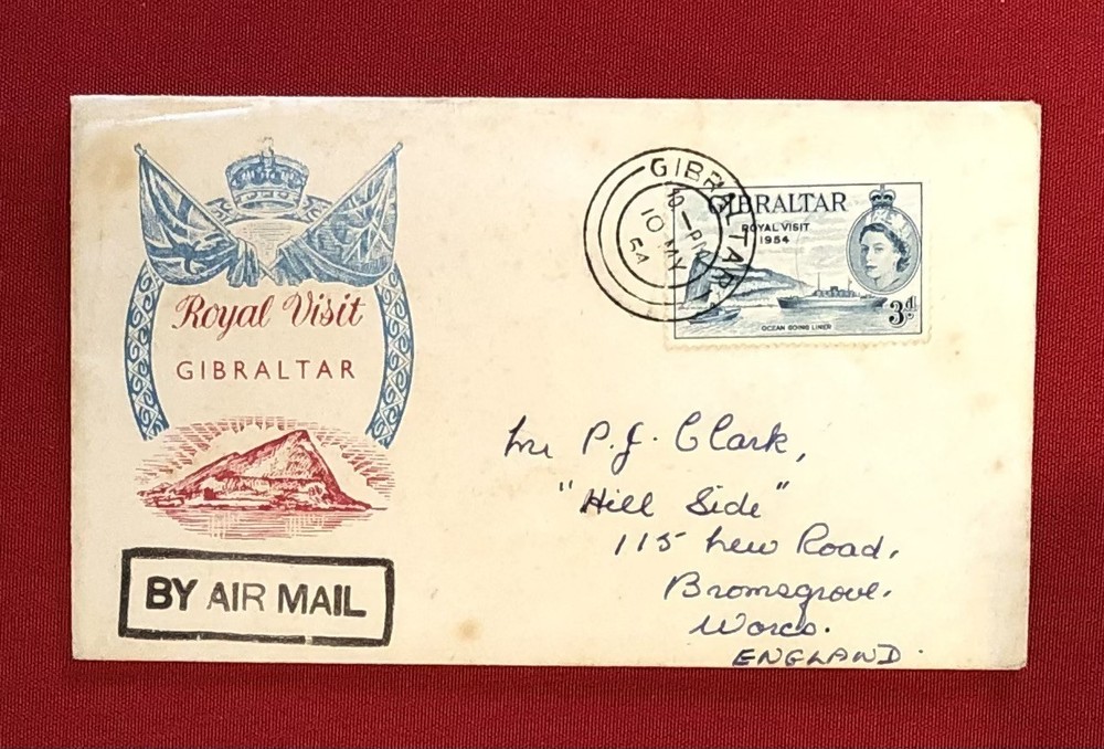 1954 Gibraltar x 1 FDC