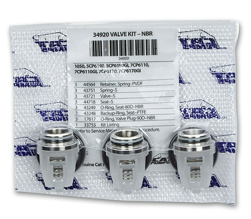 Valve Kit for 5CP6190/7CP6170 Pumps, Cat Pumps 34920
