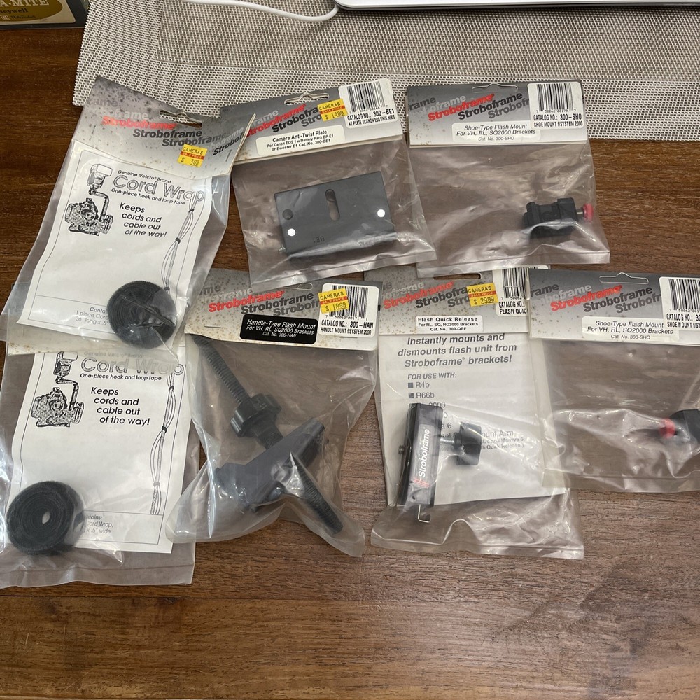 NOS LOT STROBOFRAME CAMERA FLASH MOUNTS ETC