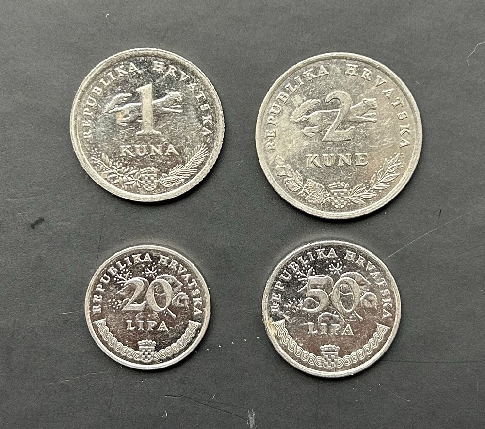 4 Circulated Croatian Coins.