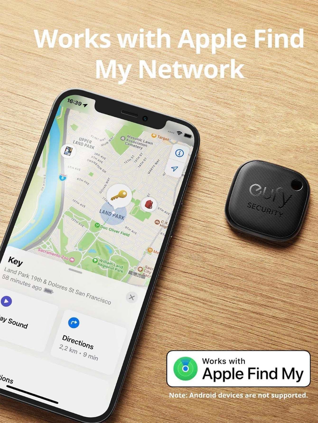 eufy SmartTrack Link Key Finder Bluetooth Tracker Work W/ Apple Find My (2Packs)