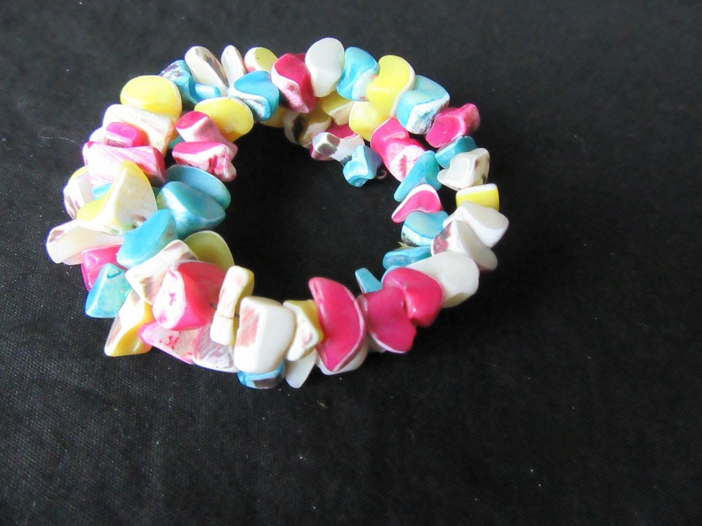 Colorful Sea Shell Bracelet Adjustable