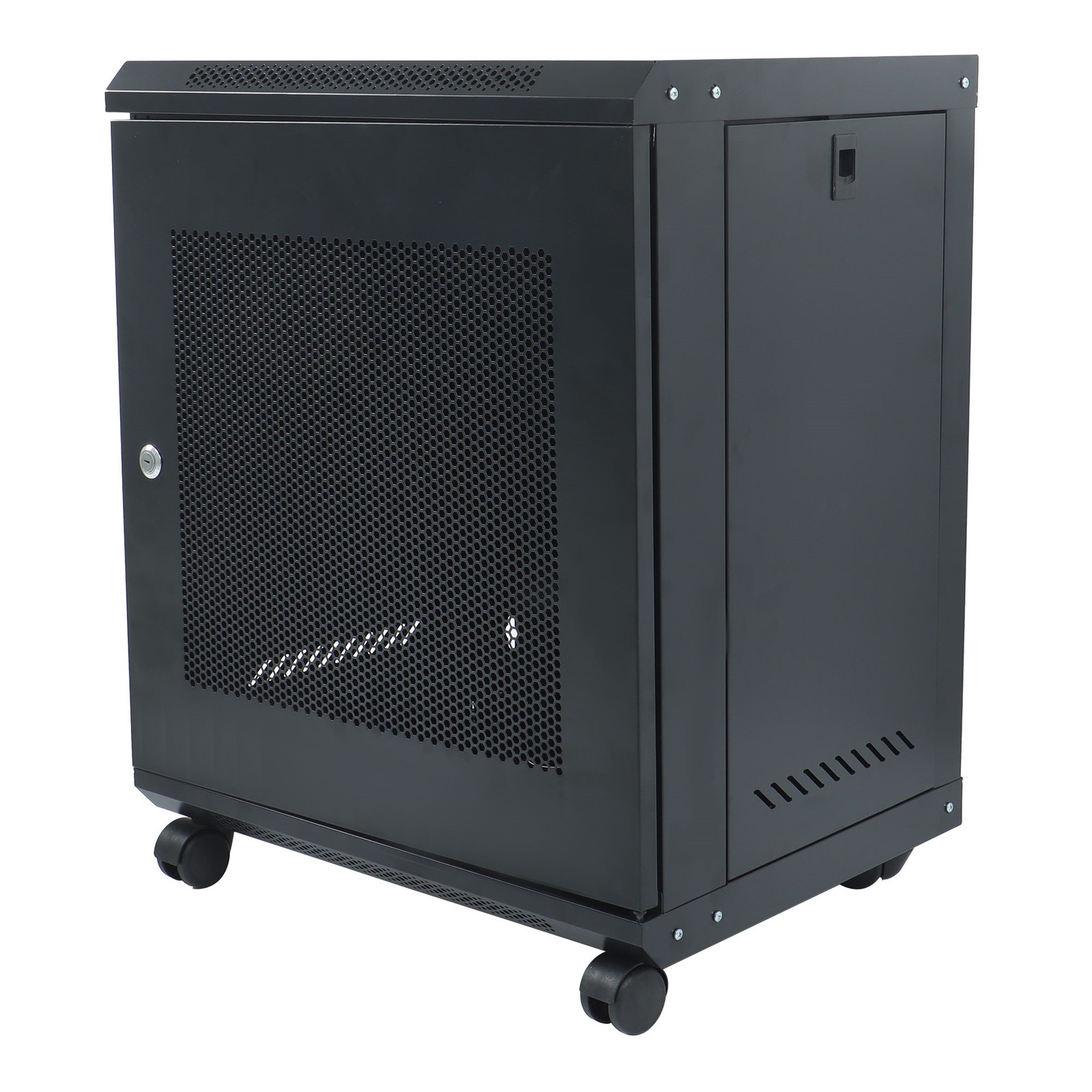 12U Wall Mount Network Server Rack Cabinet Enclosure 15.5'' Deep Door Lock