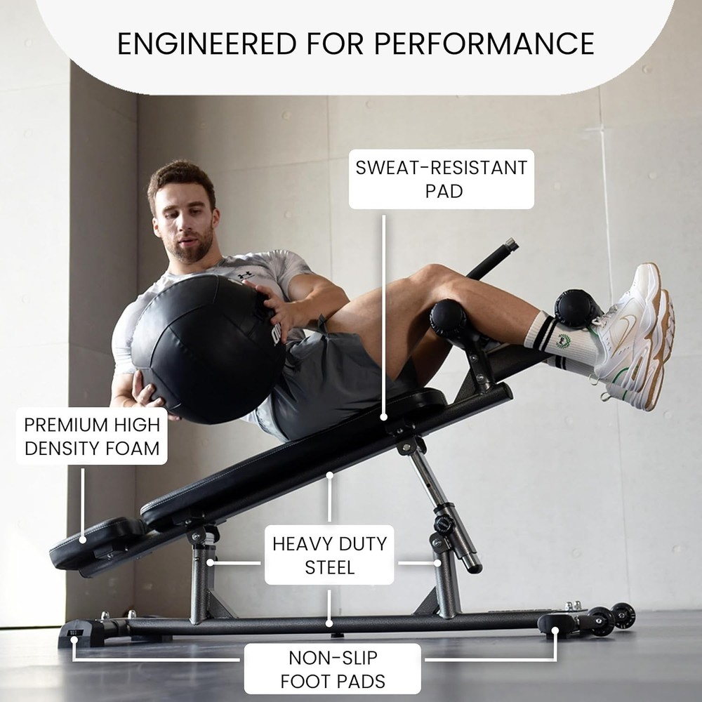 Superior Adjustable Ab Bench - Decline & Flat Position for All Workout Styles