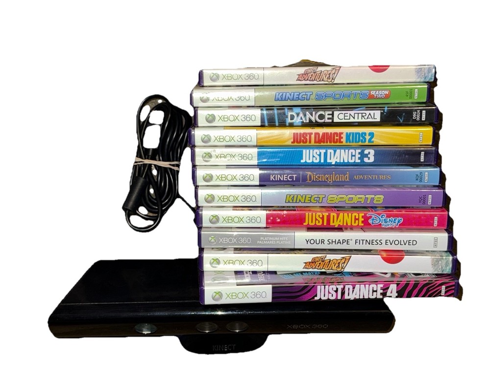 Microsoft Kinect Sensor for XBox 360 With Games Bundle Tested. Not PlayStation