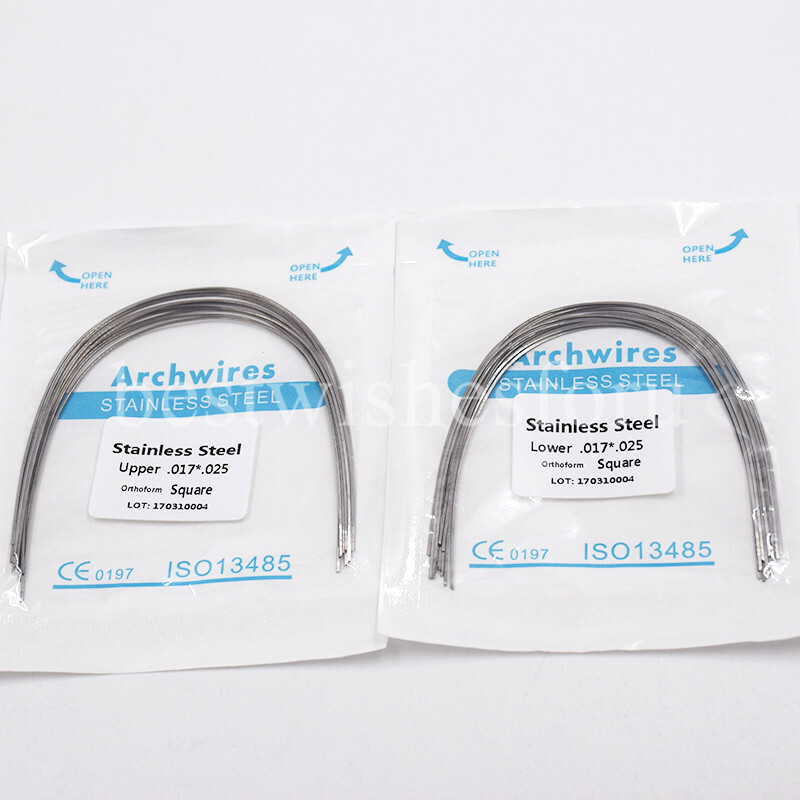Dental Orthodontic Stainless Steel Square Upper/Lower Arch Wire Rectangular New