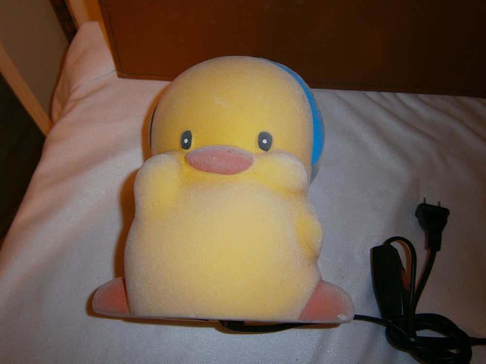 Vintage Flocked Duck Lamp/Nite Light