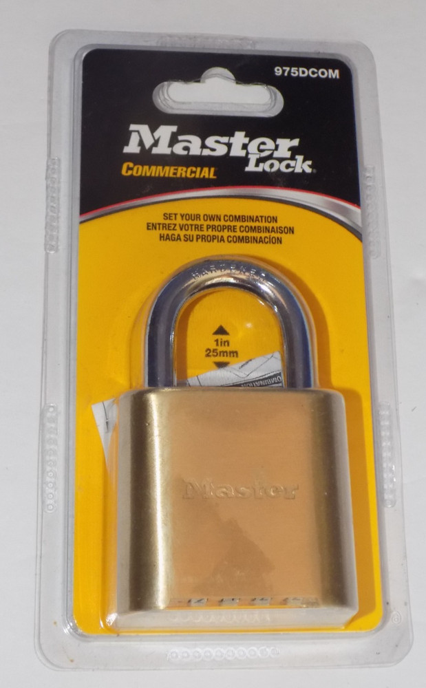Master Lock Commercial Heavy Duty Combination Lock Padlock Model 975DCOM