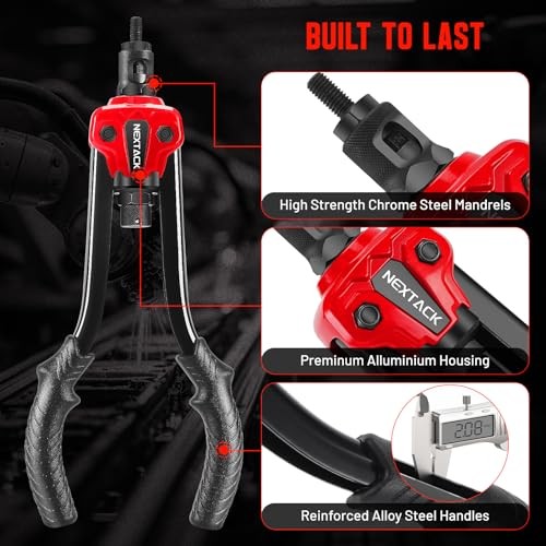Rivet Nut Tool Kit with a Step Drill Bit, 13-inch Rivnut Tool Kit/120 Nutserts
