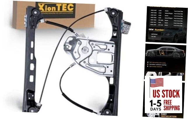 Power Window Regulator without Motor,Compatible with Mercedes Front Driver Side