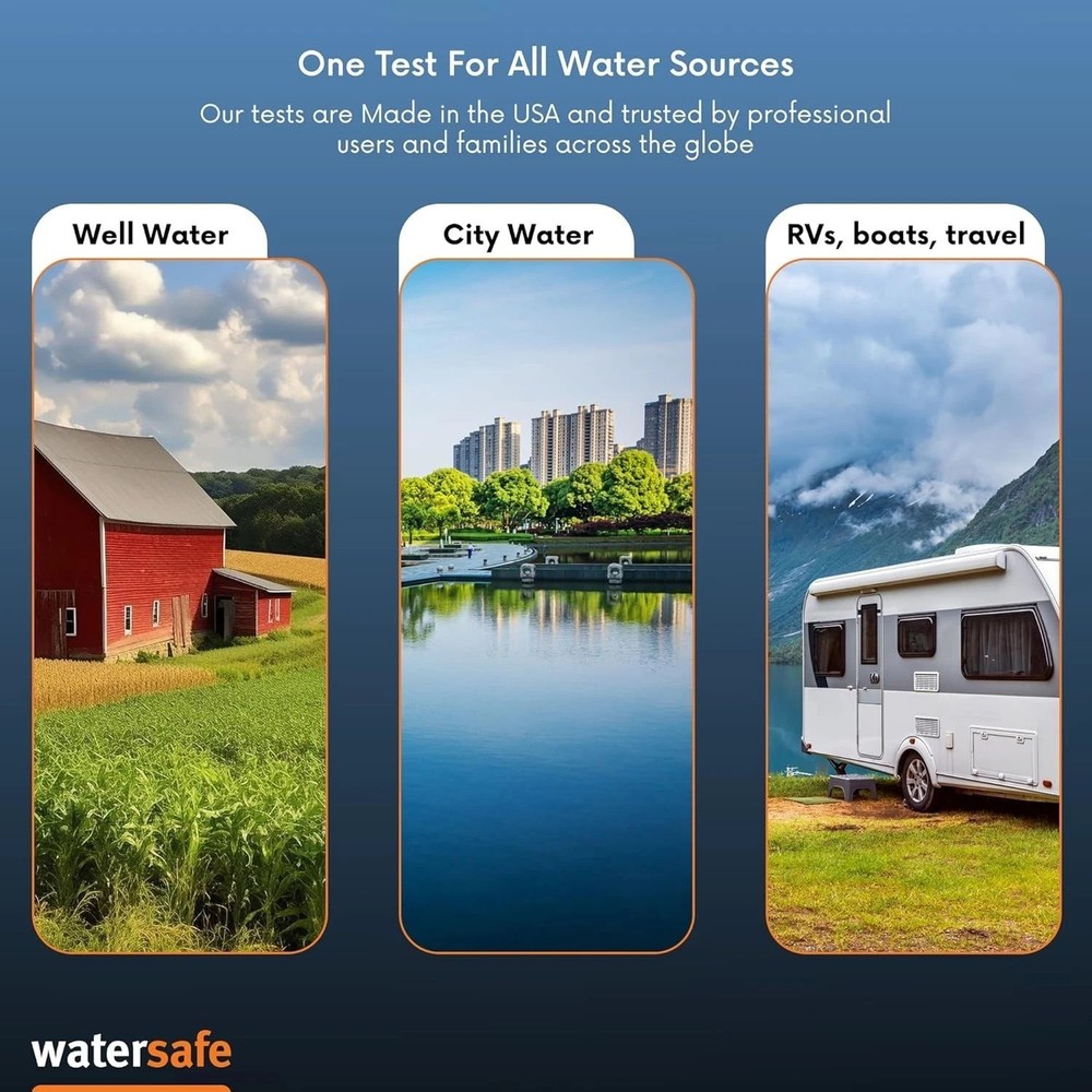 Comprehensive Water Testing Kit for Lead, Bacteria & More - Lab Accurate Results
