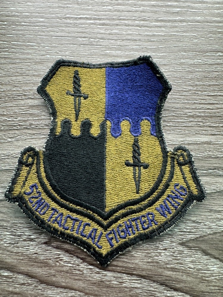 Vintage USAF 52nd Tactical Fighter Wing Subdued Patch Original Issue