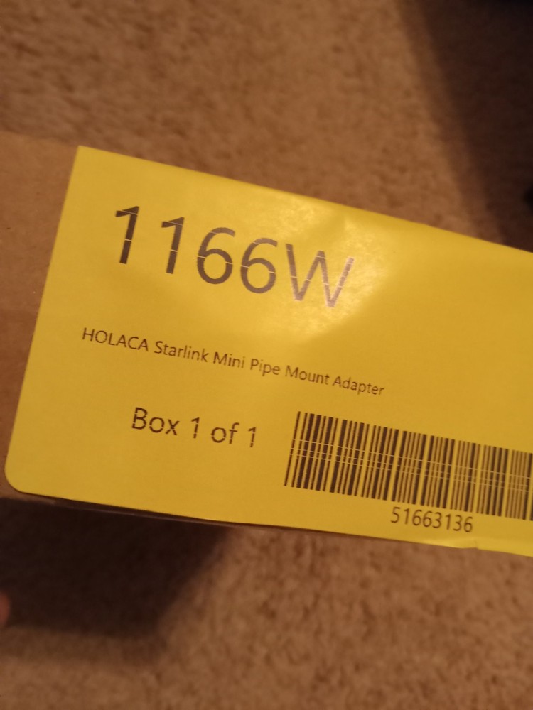 Starlink Mini Pipe mount Adapter