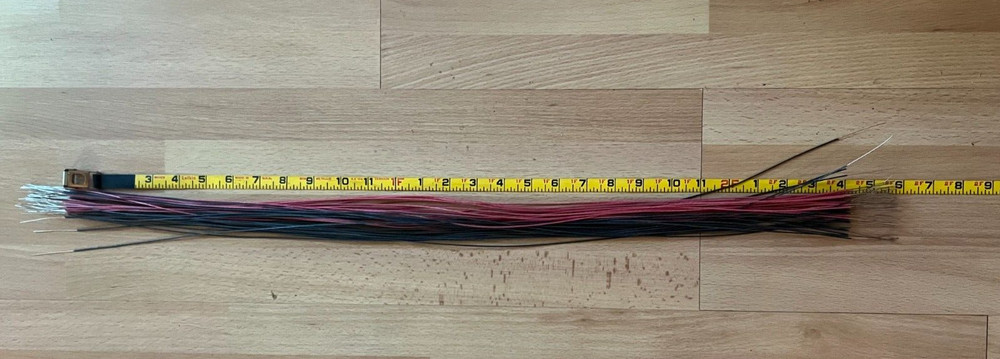 50 ~ 28" Pieces ~ 24 ga ~ Cloth Covered Solid Wire ~ Bell System ~ NEW