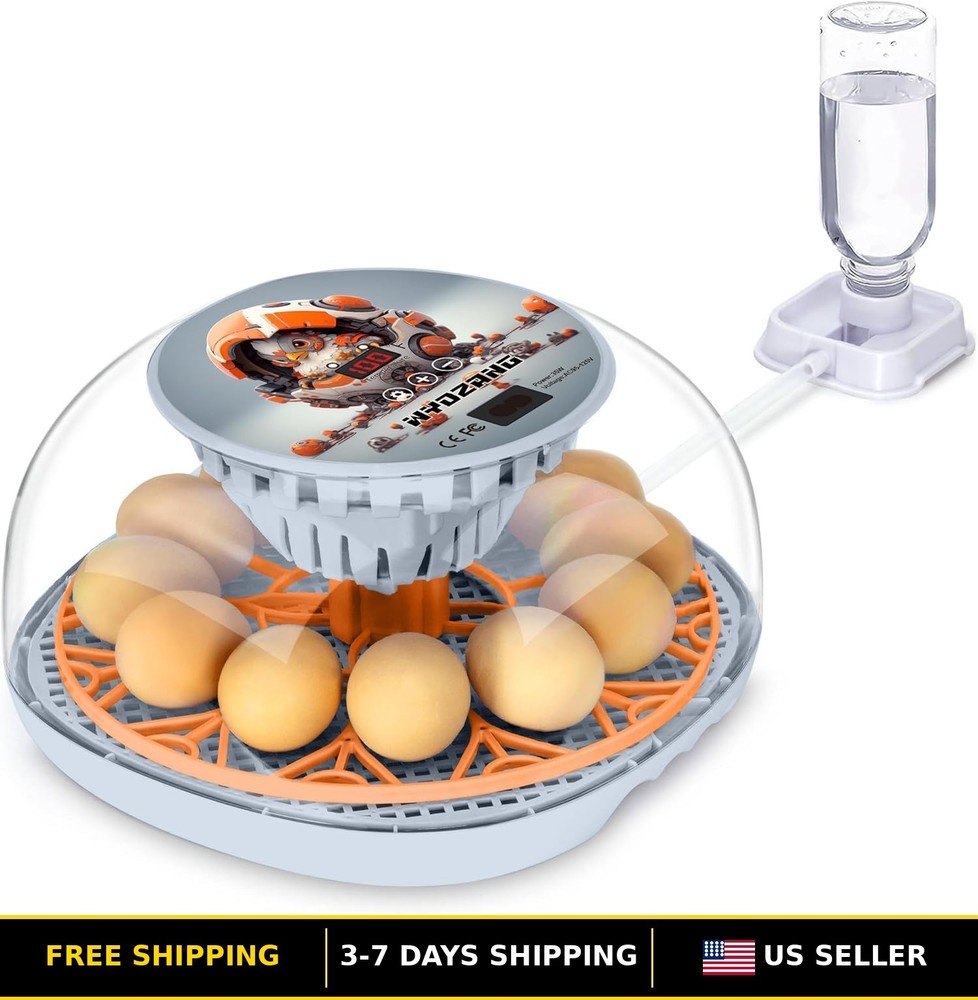 Compact Smart Poultry Incubator with Automatic Egg Turner for Hatching