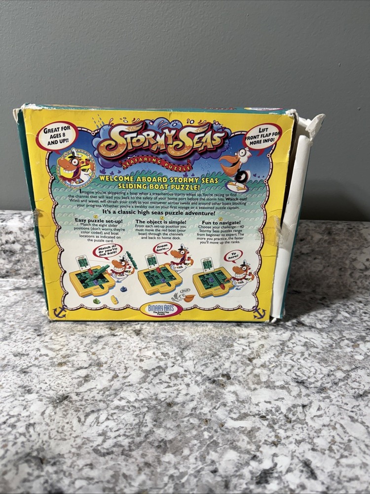 1997 Binary Arts Stormy Seas Brainteaser Puzzle Game Rare