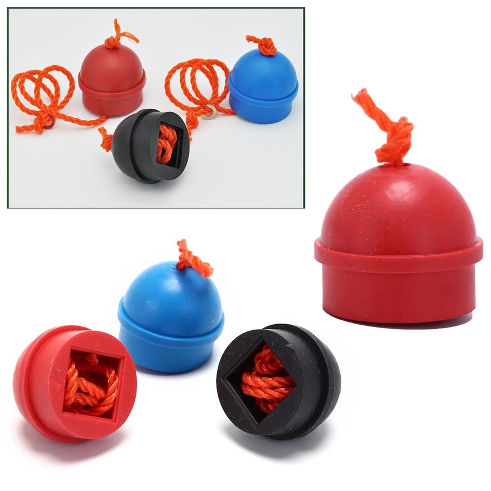 4 Pack Pool Chalk Cubes Holder with Cord String Anti-Lost Snooker Practical T...