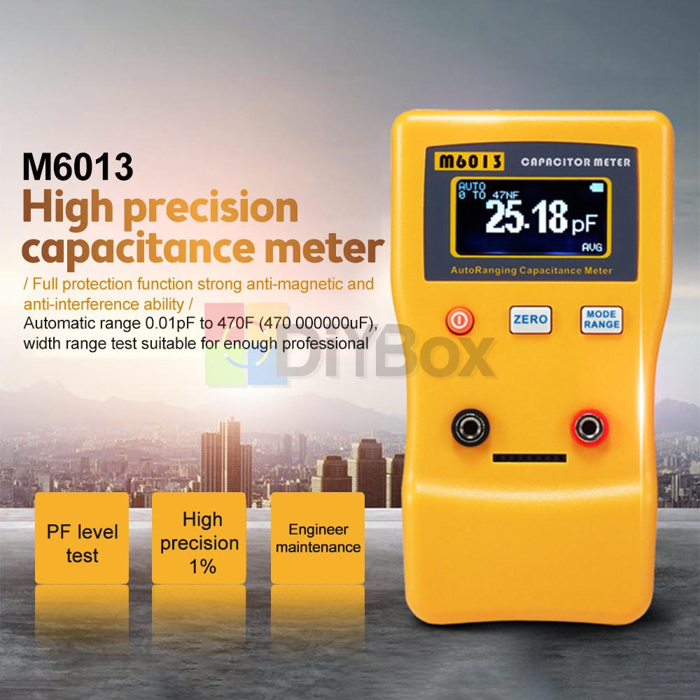 Handheld Automatic Range Digital Capacitance Meter M6013 High-Precision Tester