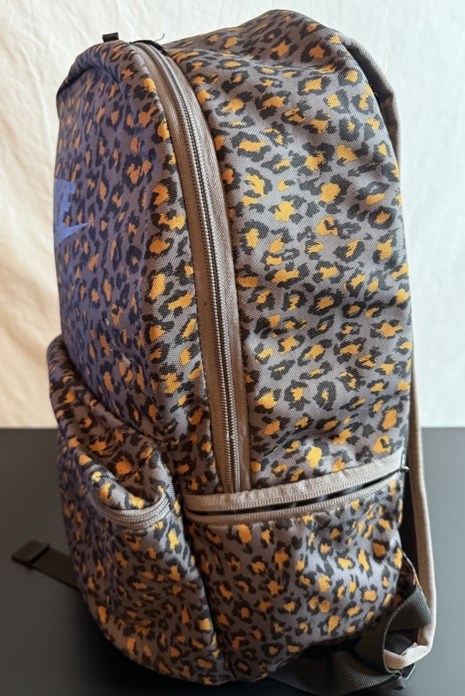 Nike Cheetah Leopard Print Backpack School Bag Adjustable Straps