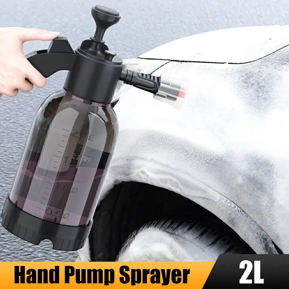 2L Car Wash Foam Sprayer Hand Held Pump Wash Spray Bottle Snow Foam Detailing US