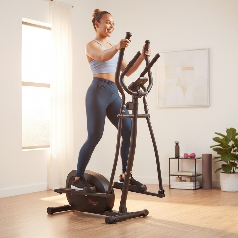 8-Level Resistance Indoor Elliptical Machine with Digital Performance Tracking