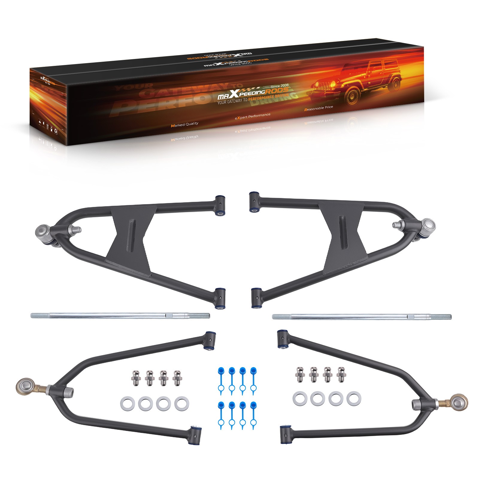 Fully Adjustable A-Arms +2.5 +1 for Honda TRX 450R TRX450R All Year Sportrax 450