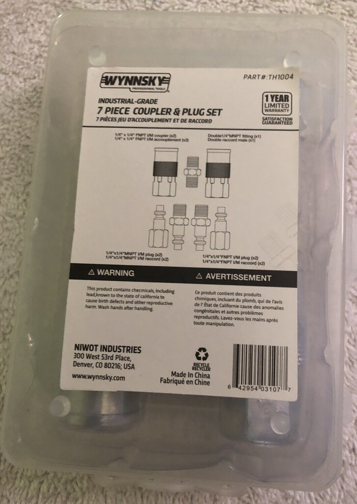 WYNNSKY 7 PIECE COUPLER & PLUG SET - PART# TH1004
