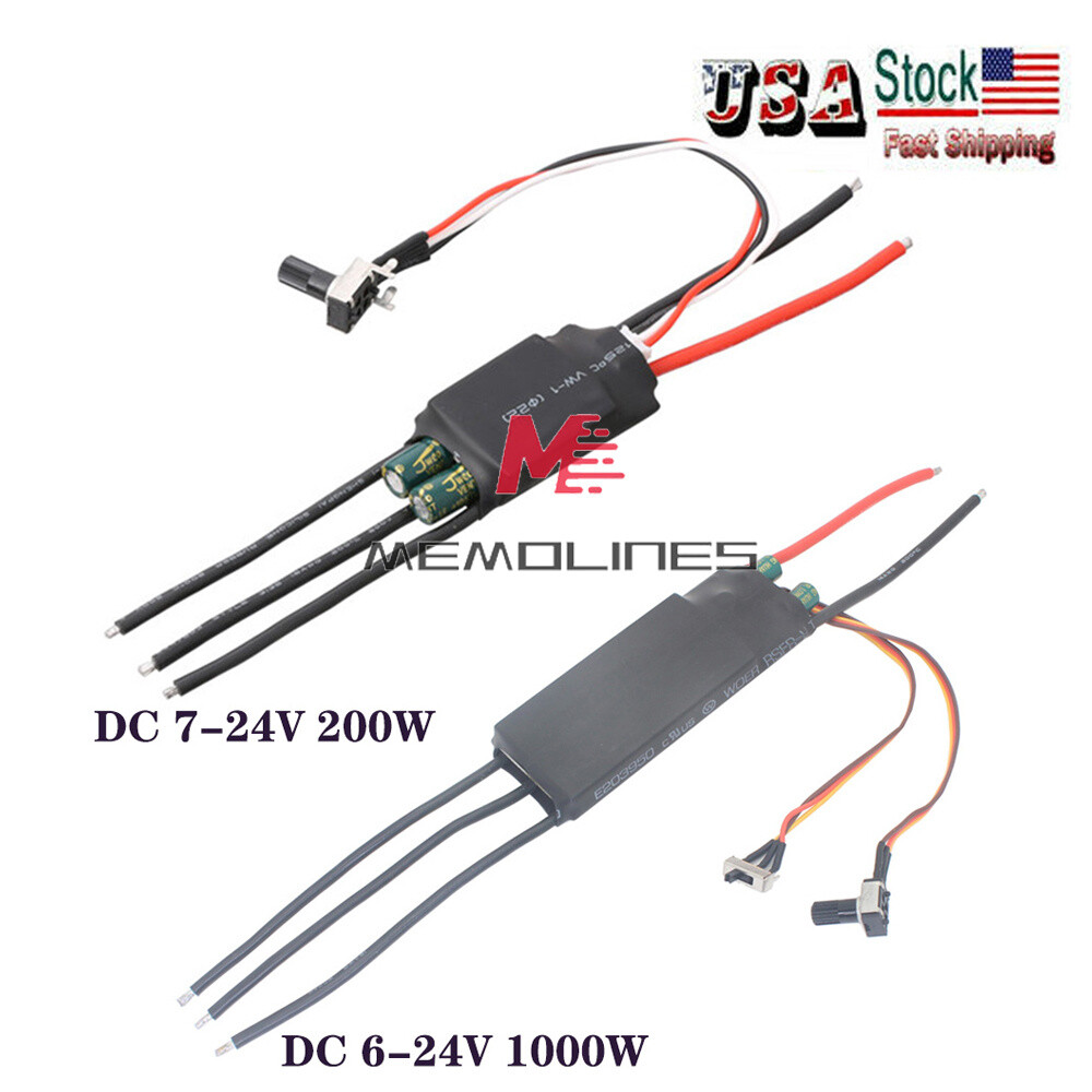 3 phase DC6-24V 200/1000W Brushless Hall Motor Pump Driver ESC Speed Controller